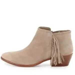 Sam Edelman Fringe Ankle Bootie Putty Size 6